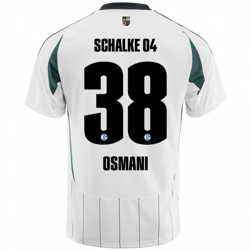 Børn Tristan Osmani #38 Hvid Grøn Udebane Spillertrøjer 2024/25 Trøje T-Shirt