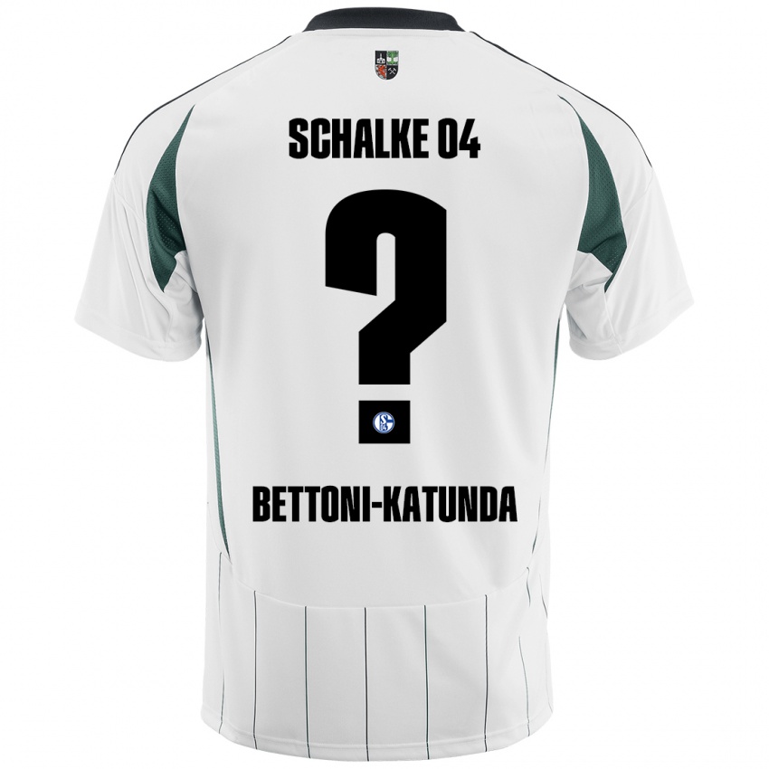 Børn Claudio Bettoni-Katunda #0 Hvid Grøn Udebane Spillertrøjer 2024/25 Trøje T-Shirt