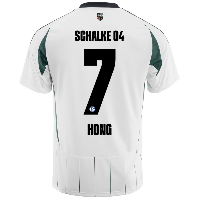 Børn Seok-Ju Hong #7 Hvid Grøn Udebane Spillertrøjer 2024/25 Trøje T-Shirt