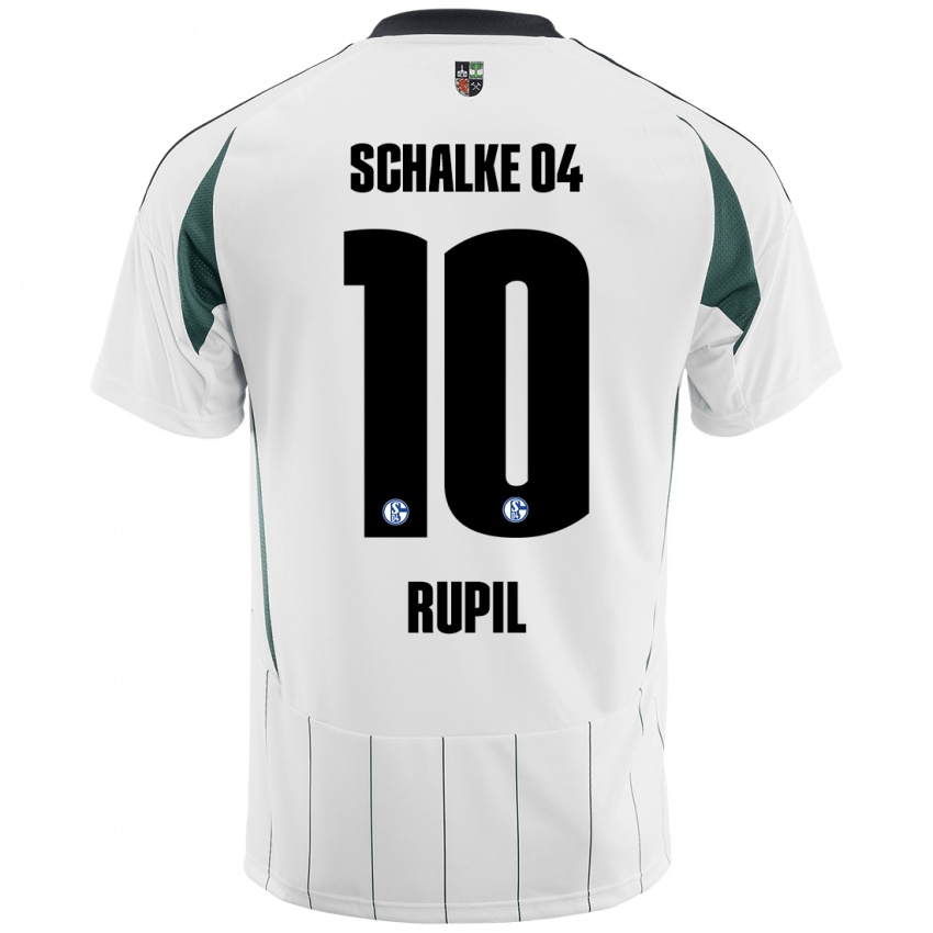 Børn Timothé Rupil #10 Hvid Grøn Udebane Spillertrøjer 2024/25 Trøje T-Shirt