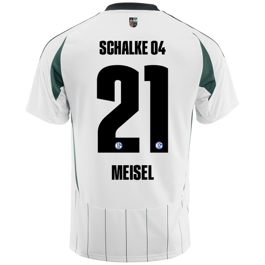 Børn Kelsey Meisel #21 Hvid Grøn Udebane Spillertrøjer 2024/25 Trøje T-Shirt