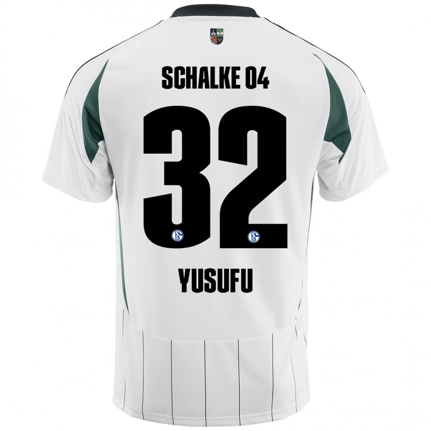 Børn Faaris Yusufu #32 Hvid Grøn Udebane Spillertrøjer 2024/25 Trøje T-Shirt