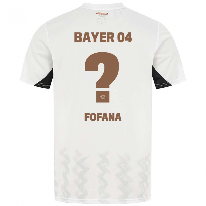 Børn Sadik Fofana #0 Hvid Sort Udebane Spillertrøjer 2024/25 Trøje T-Shirt