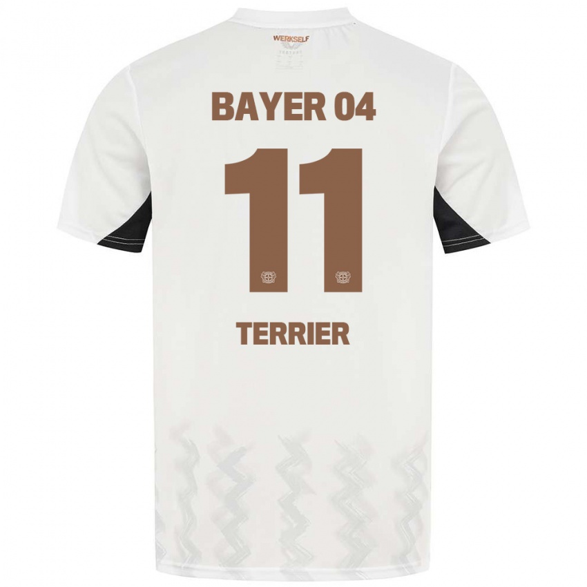 Børn Martin Terrier #11 Hvid Sort Udebane Spillertrøjer 2024/25 Trøje T-Shirt