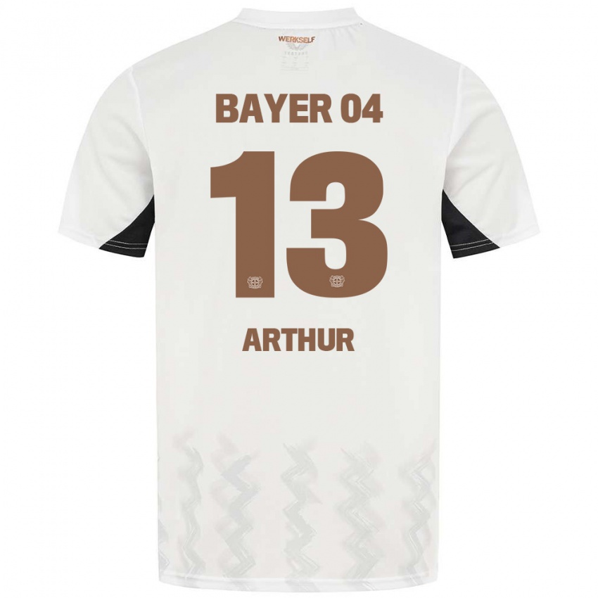 Børn Arthur #13 Hvid Sort Udebane Spillertrøjer 2024/25 Trøje T-Shirt