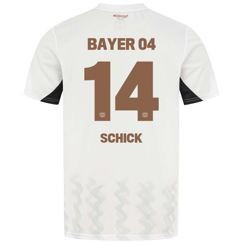 Børn Patrik Schick #14 Hvid Sort Udebane Spillertrøjer 2024/25 Trøje T-Shirt