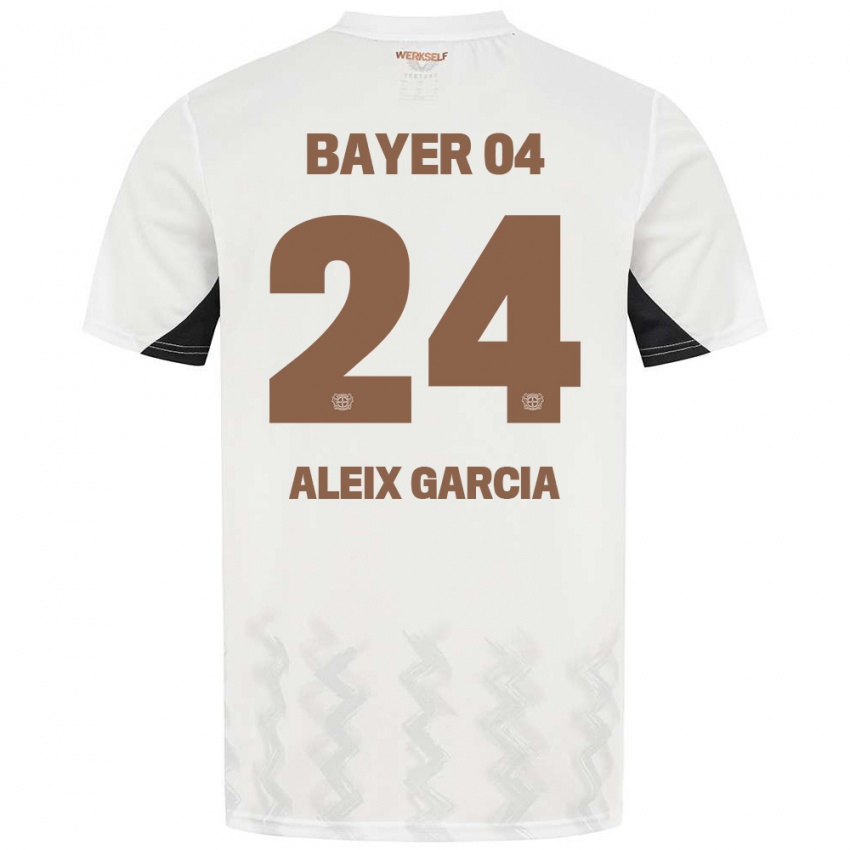 Børn Aleix García #24 Hvid Sort Udebane Spillertrøjer 2024/25 Trøje T-Shirt