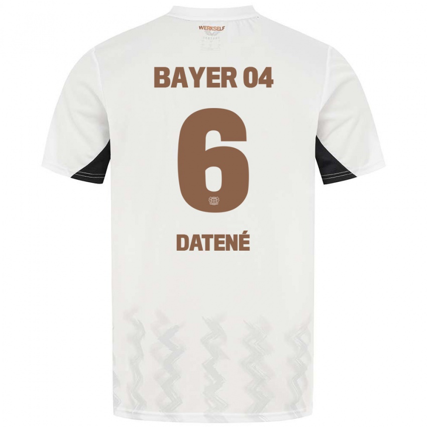 Børn Elia Datené #6 Hvid Sort Udebane Spillertrøjer 2024/25 Trøje T-Shirt