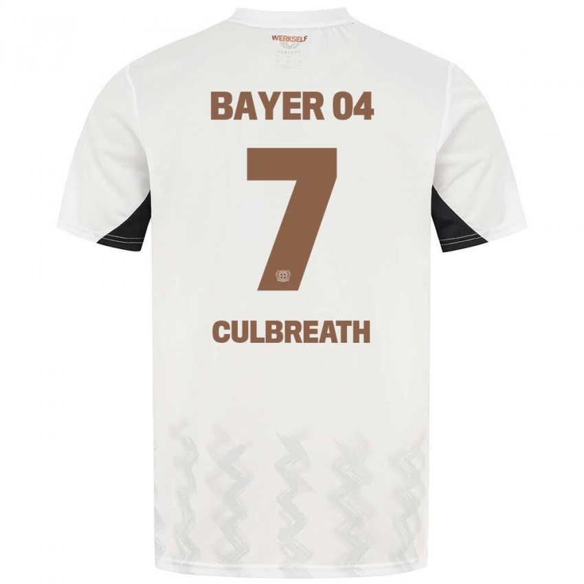 Børn Montrell Culbreath #7 Hvid Sort Udebane Spillertrøjer 2024/25 Trøje T-Shirt