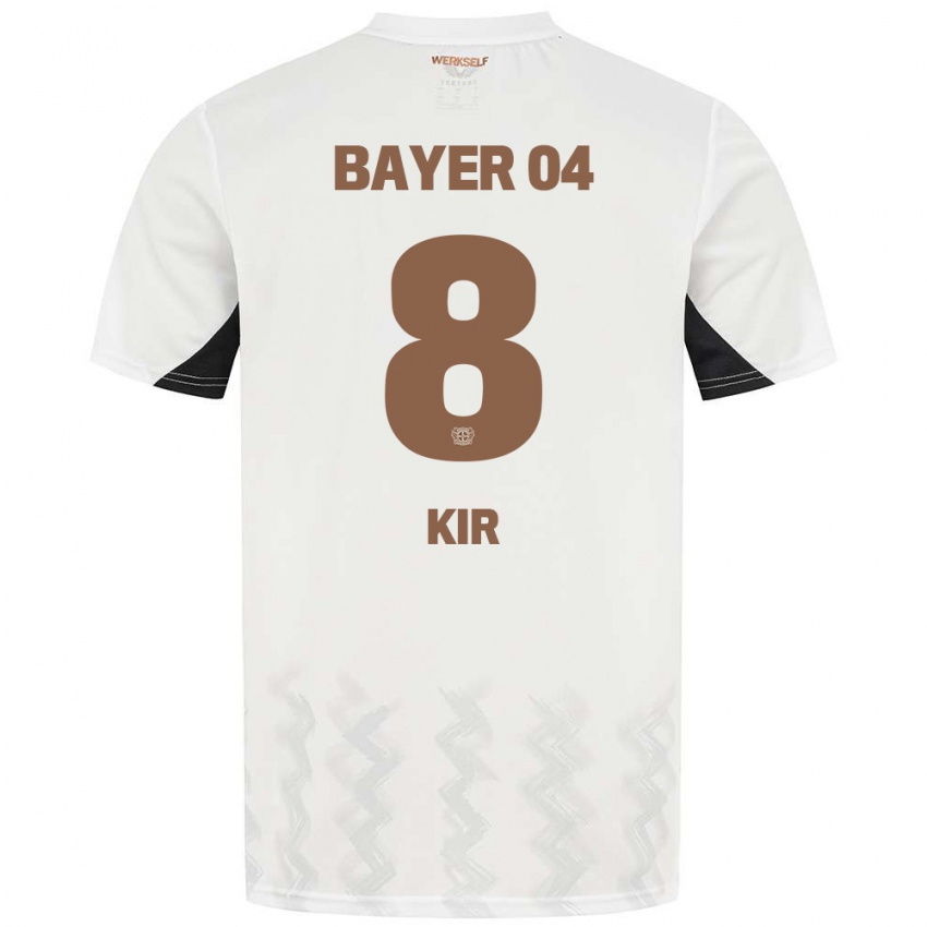 Børn Burak Kir #8 Hvid Sort Udebane Spillertrøjer 2024/25 Trøje T-Shirt