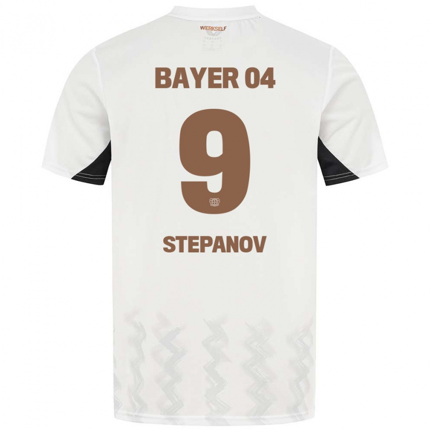 Børn Artem Stepanov #9 Hvid Sort Udebane Spillertrøjer 2024/25 Trøje T-Shirt