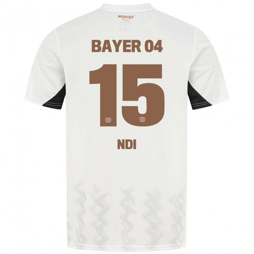 Børn Bradley Ndi #15 Hvid Sort Udebane Spillertrøjer 2024/25 Trøje T-Shirt