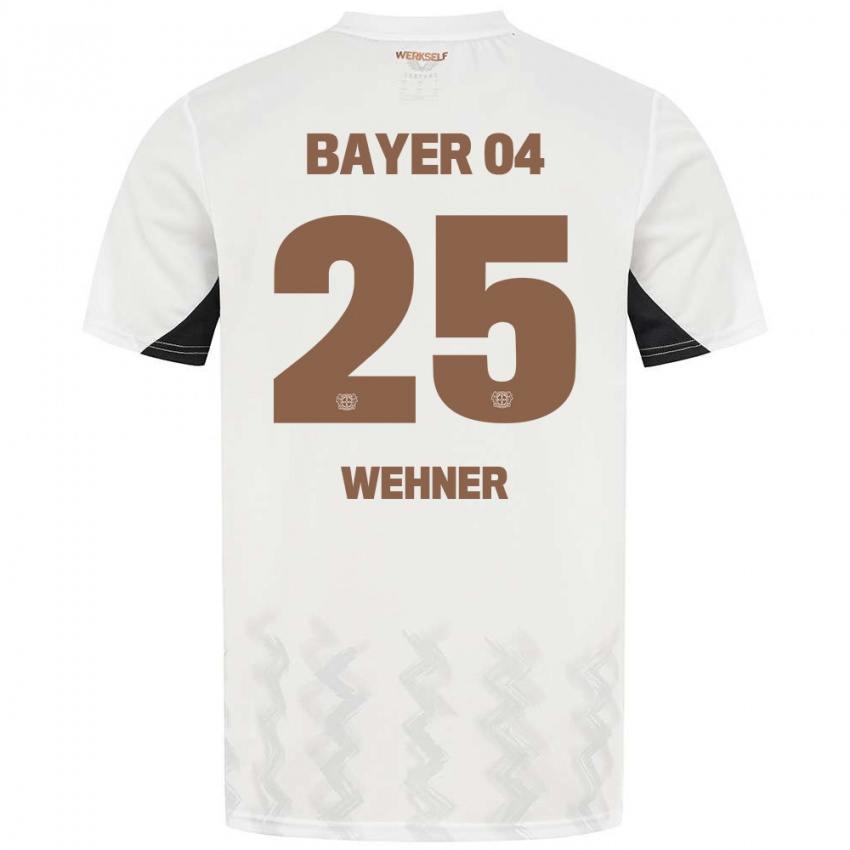 Børn Luca Wehner #25 Hvid Sort Udebane Spillertrøjer 2024/25 Trøje T-Shirt