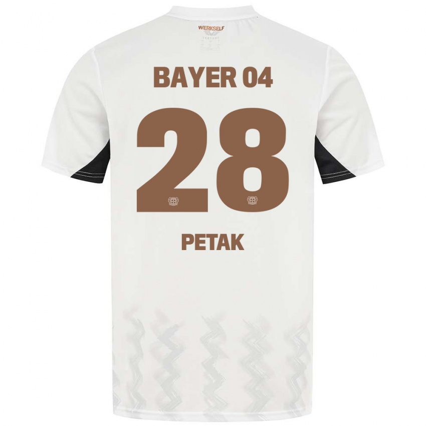 Børn Raoul Petak #28 Hvid Sort Udebane Spillertrøjer 2024/25 Trøje T-Shirt