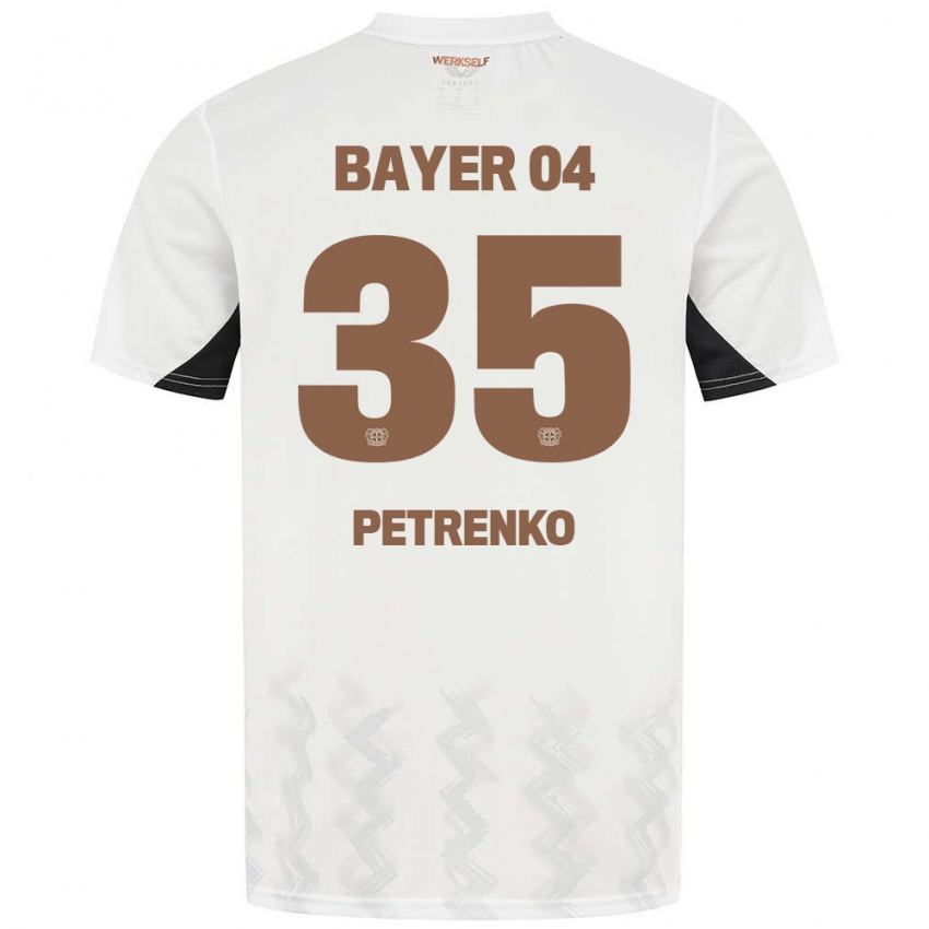 Børn Oleksandr Petrenko #35 Hvid Sort Udebane Spillertrøjer 2024/25 Trøje T-Shirt