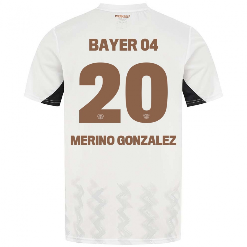 Børn Estrella Merino Gonzalez #20 Hvid Sort Udebane Spillertrøjer 2024/25 Trøje T-Shirt