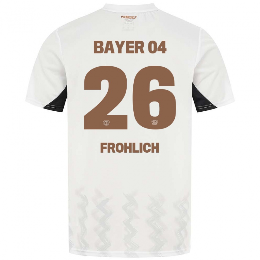 Børn Clara Fröhlich #26 Hvid Sort Udebane Spillertrøjer 2024/25 Trøje T-Shirt