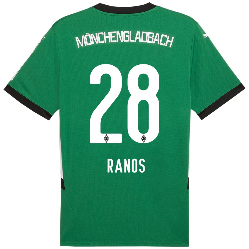 Børn Grant-Leon Ranos #28 Grøn Hvid Udebane Spillertrøjer 2024/25 Trøje T-Shirt