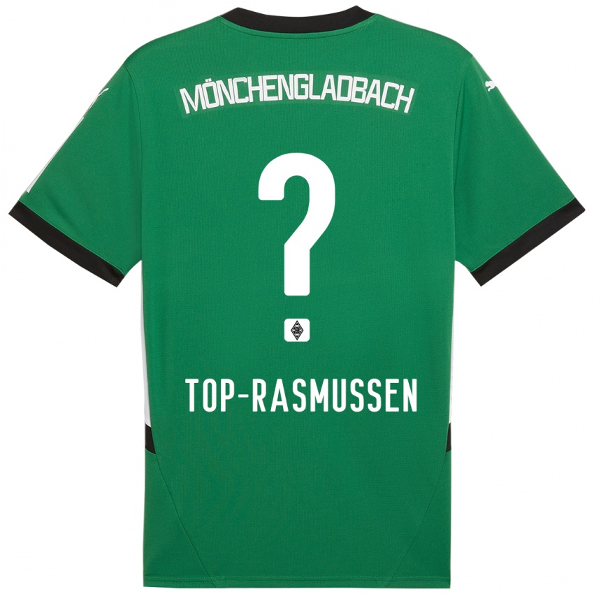 Børn Tristan Top-Rasmussen #0 Grøn Hvid Udebane Spillertrøjer 2024/25 Trøje T-Shirt