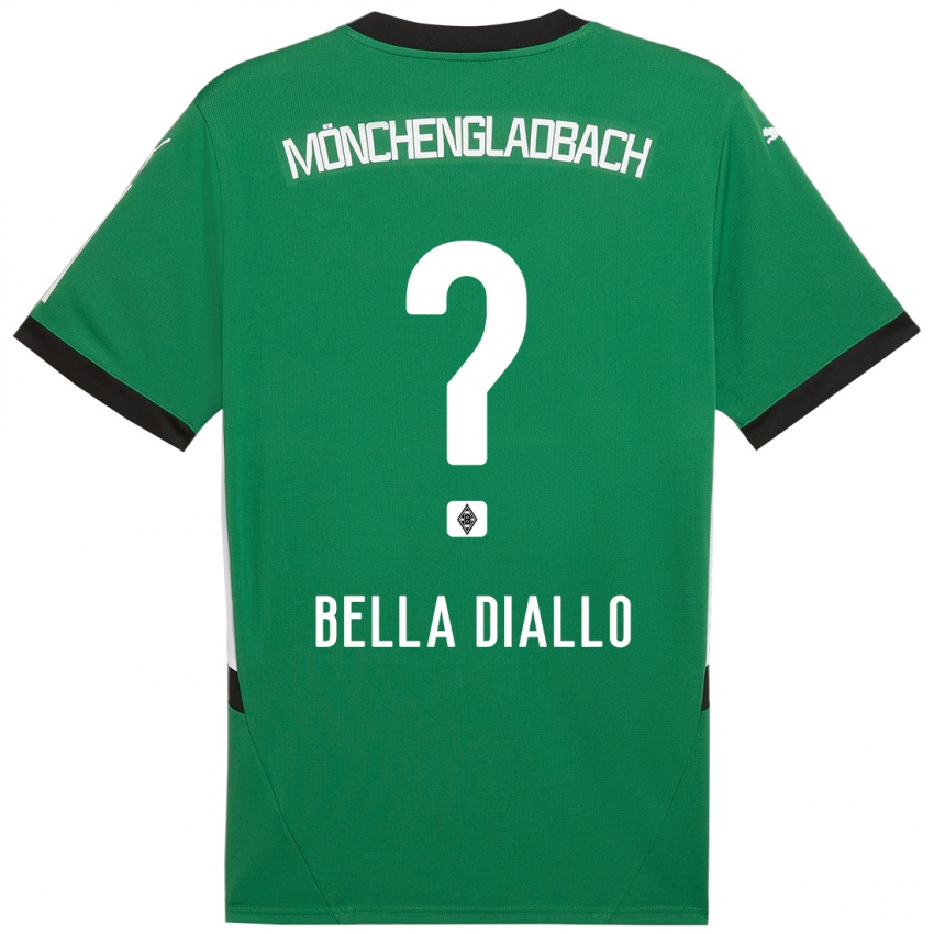 Børn Oumar Bella Diallo #0 Grøn Hvid Udebane Spillertrøjer 2024/25 Trøje T-Shirt