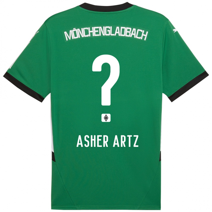 Børn Asher Artz #0 Grøn Hvid Udebane Spillertrøjer 2024/25 Trøje T-Shirt