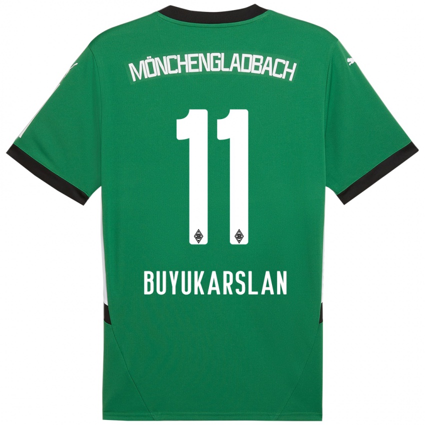 Børn Oguzcan Büyükarslan #11 Grøn Hvid Udebane Spillertrøjer 2024/25 Trøje T-Shirt