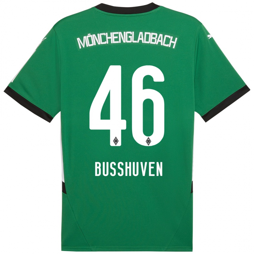 Børn Alina Busshuven #46 Grøn Hvid Udebane Spillertrøjer 2024/25 Trøje T-Shirt