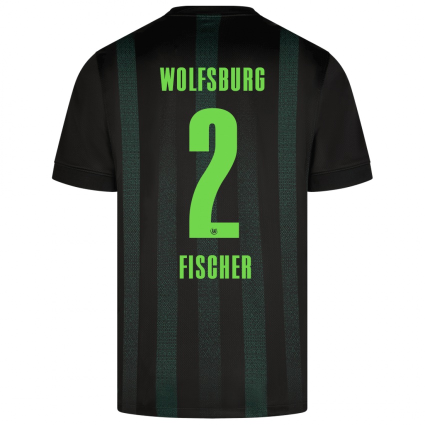 Børn Kilian Fischer #2 Mørkegrøn Udebane Spillertrøjer 2024/25 Trøje T-Shirt