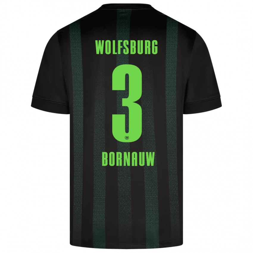 Børn Sebastiaan Bornauw #3 Mørkegrøn Udebane Spillertrøjer 2024/25 Trøje T-Shirt