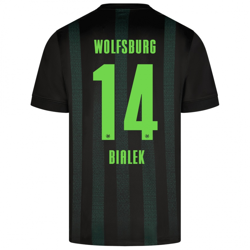 Børn Bartosz Bialek #14 Mørkegrøn Udebane Spillertrøjer 2024/25 Trøje T-Shirt