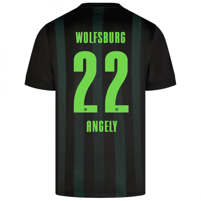 Børn Mathys Angély #22 Mørkegrøn Udebane Spillertrøjer 2024/25 Trøje T-Shirt