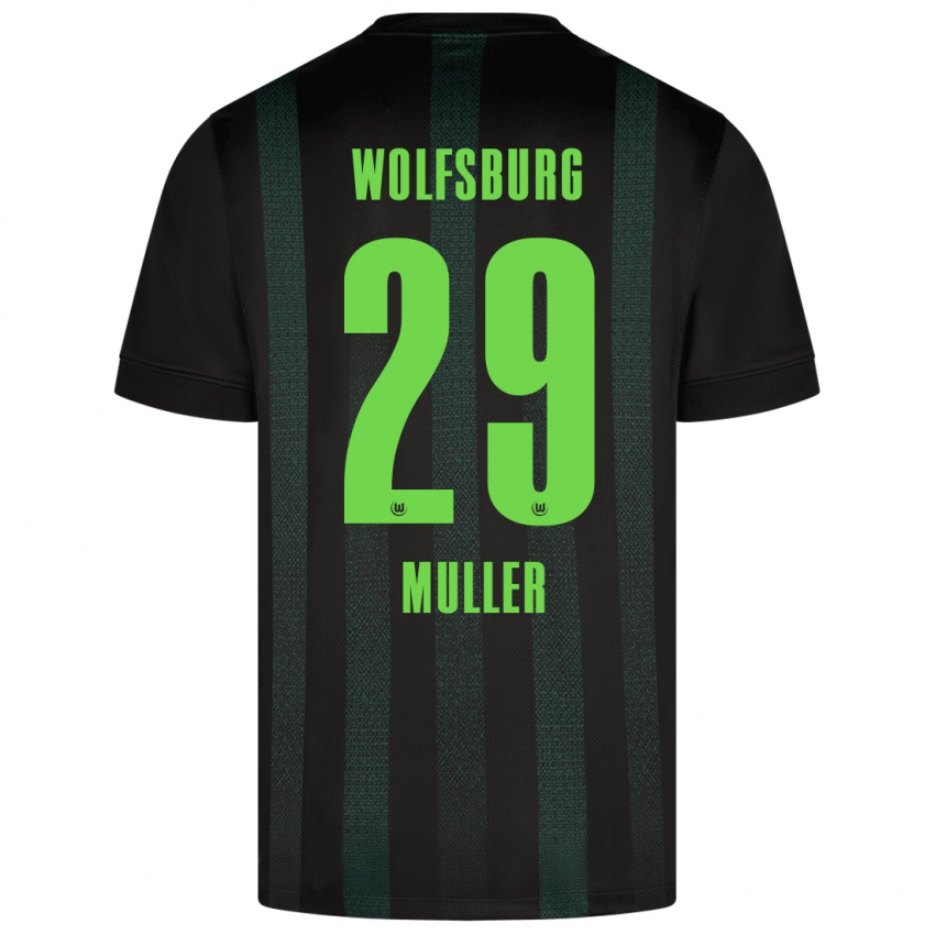 Børn Marius Müller #29 Mørkegrøn Udebane Spillertrøjer 2024/25 Trøje T-Shirt