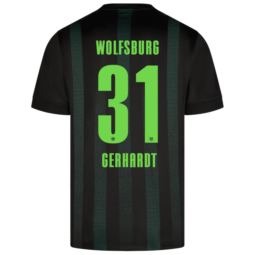 Børn Yannick Gerhardt #31 Mørkegrøn Udebane Spillertrøjer 2024/25 Trøje T-Shirt