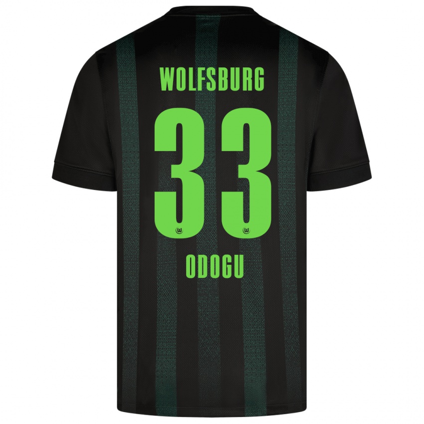 Børn David Odogu #33 Mørkegrøn Udebane Spillertrøjer 2024/25 Trøje T-Shirt