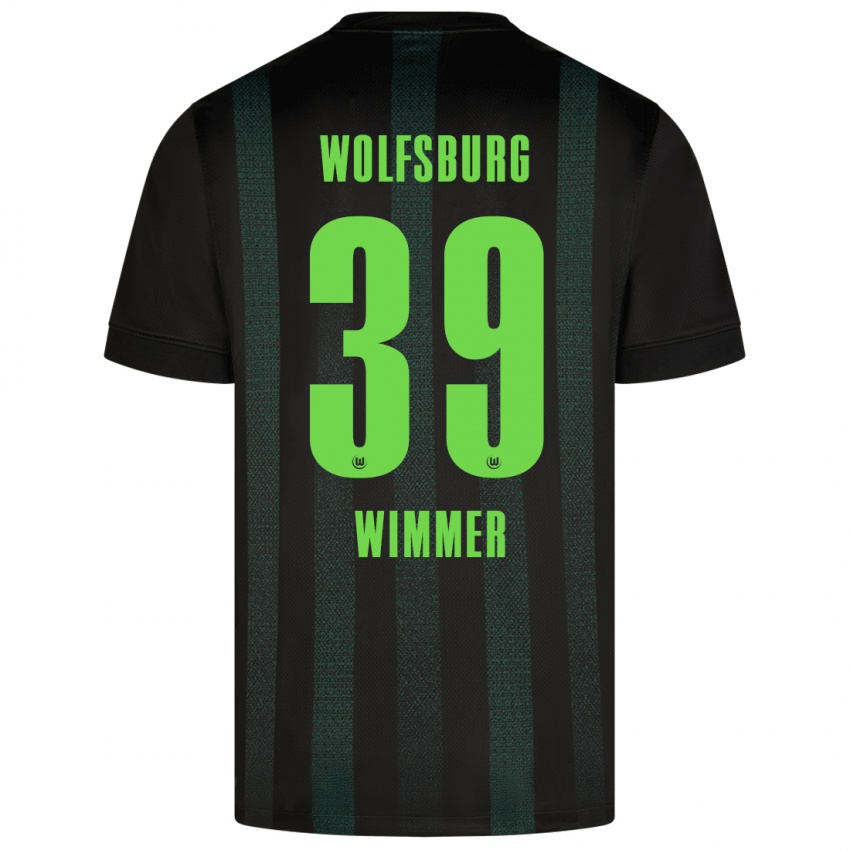 Børn Patrick Wimmer #39 Mørkegrøn Udebane Spillertrøjer 2024/25 Trøje T-Shirt