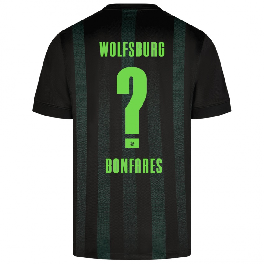 Børn Marouan Bonfares #0 Mørkegrøn Udebane Spillertrøjer 2024/25 Trøje T-Shirt