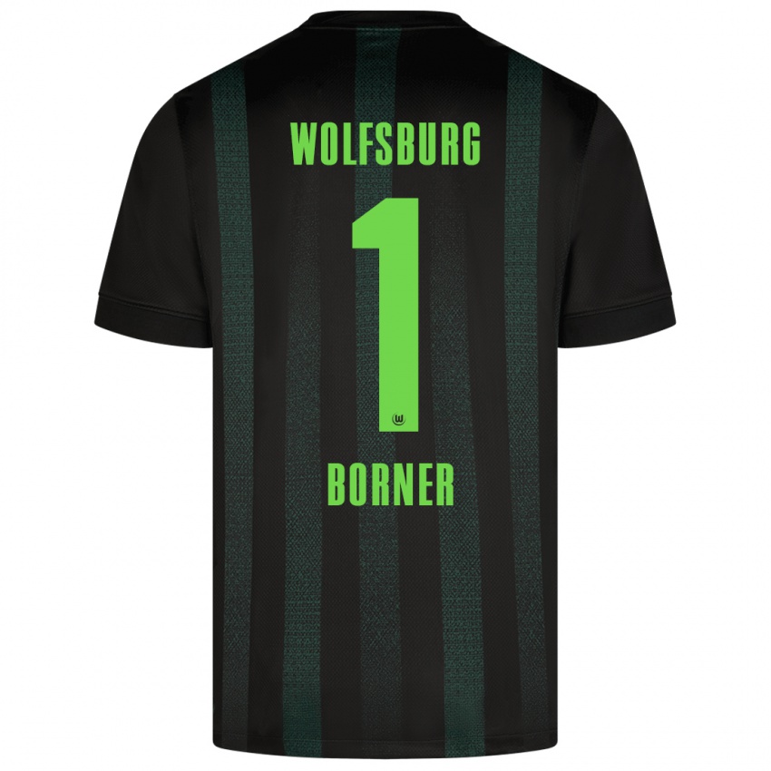 Børn Benedikt Börner #1 Mørkegrøn Udebane Spillertrøjer 2024/25 Trøje T-Shirt