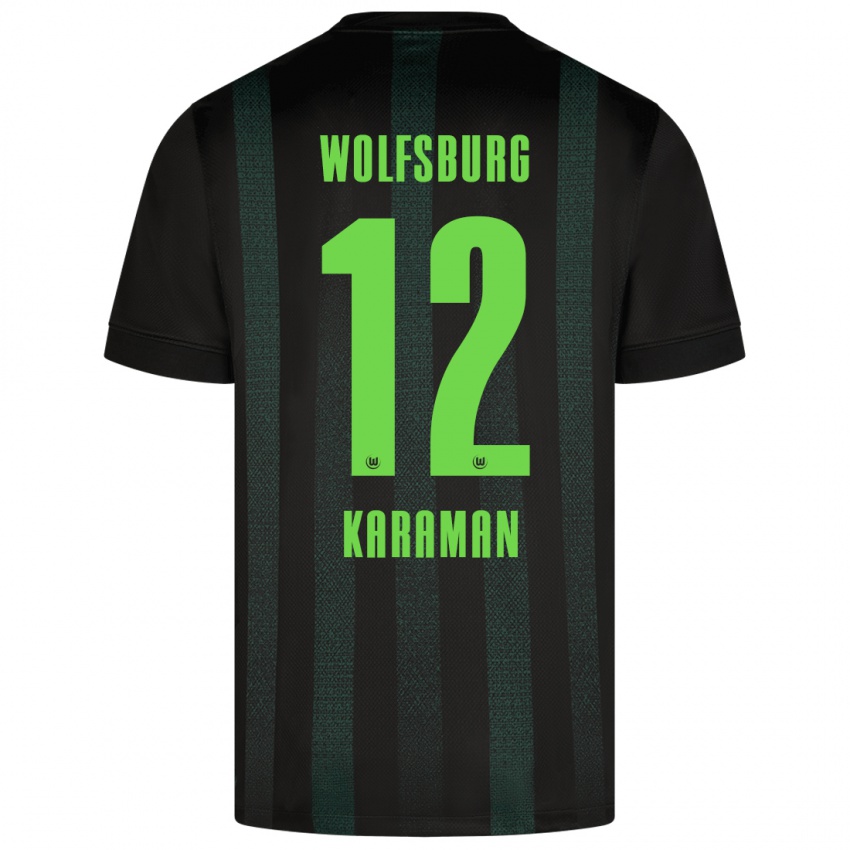 Børn Tarik Karaman #12 Mørkegrøn Udebane Spillertrøjer 2024/25 Trøje T-Shirt