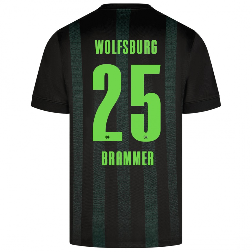 Børn Ole Brammer #25 Mørkegrøn Udebane Spillertrøjer 2024/25 Trøje T-Shirt