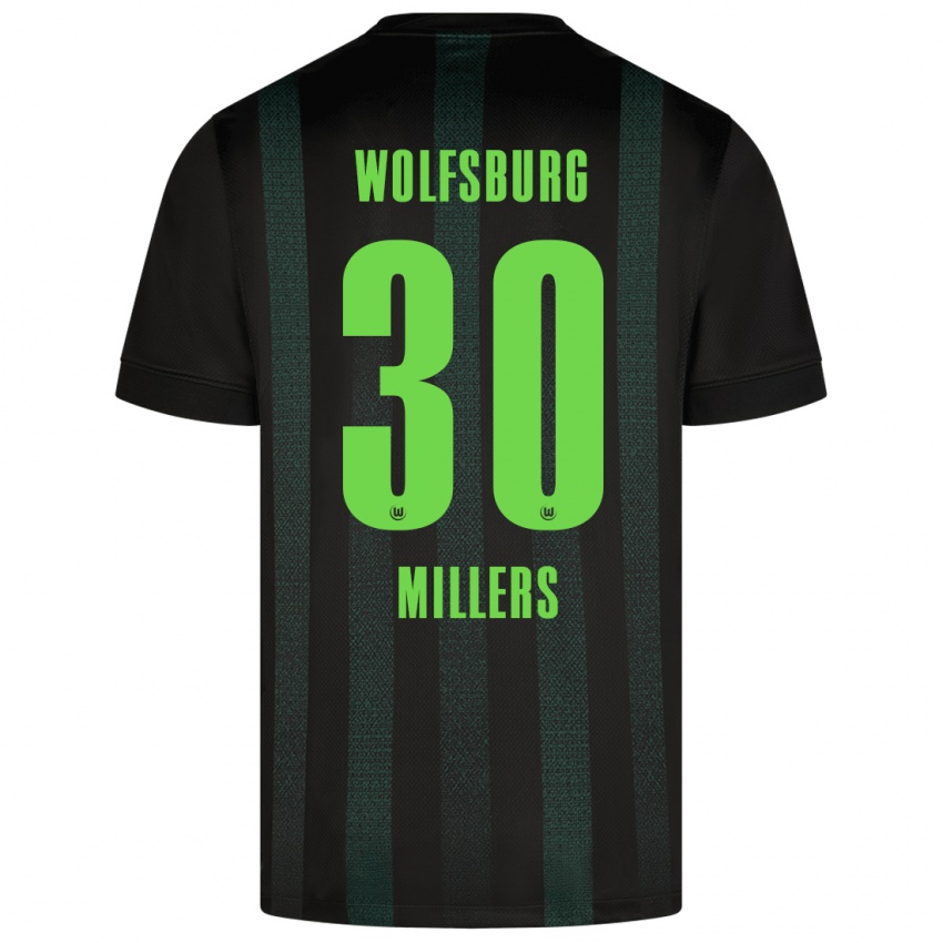 Børn Kristers Millers #30 Mørkegrøn Udebane Spillertrøjer 2024/25 Trøje T-Shirt