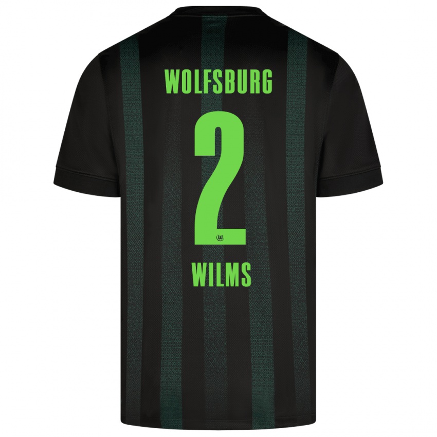 Børn Lynn Wilms #2 Mørkegrøn Udebane Spillertrøjer 2024/25 Trøje T-Shirt