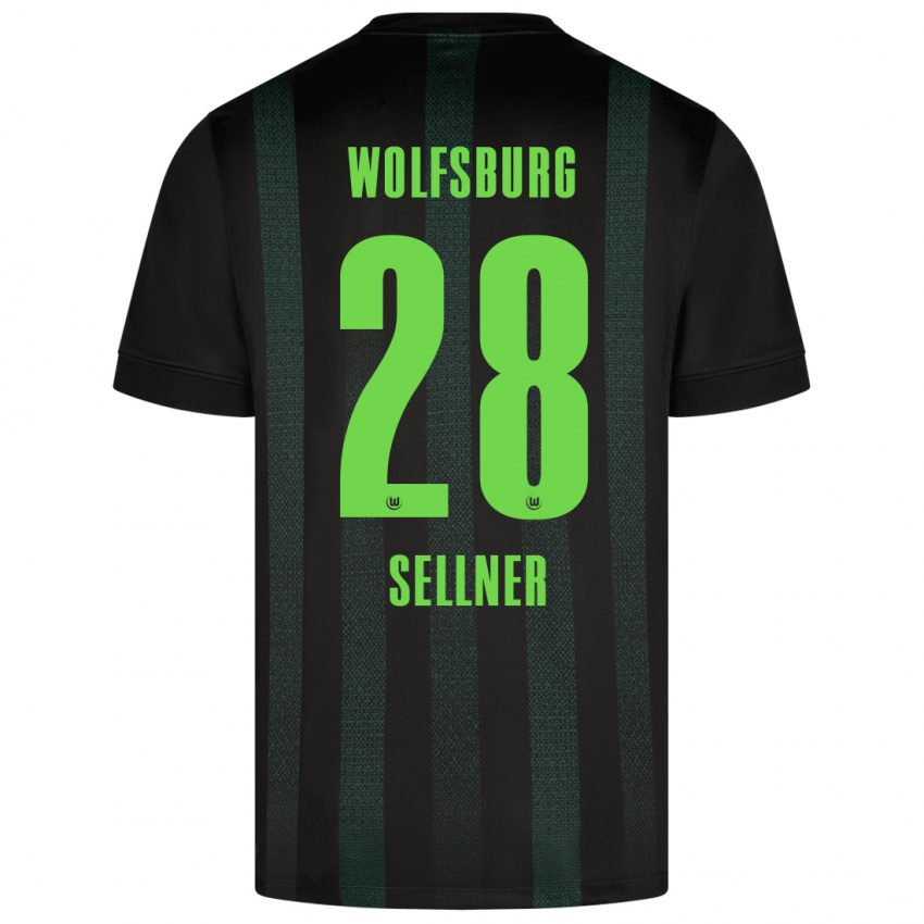 Børn Tabea Sellner #28 Mørkegrøn Udebane Spillertrøjer 2024/25 Trøje T-Shirt