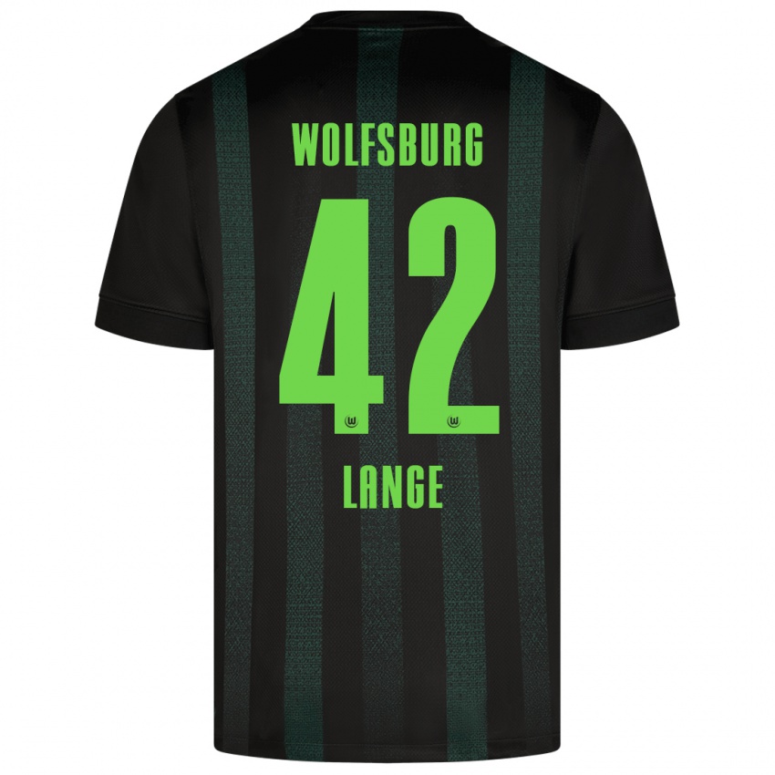 Børn Felix Lange #42 Mørkegrøn Udebane Spillertrøjer 2024/25 Trøje T-Shirt