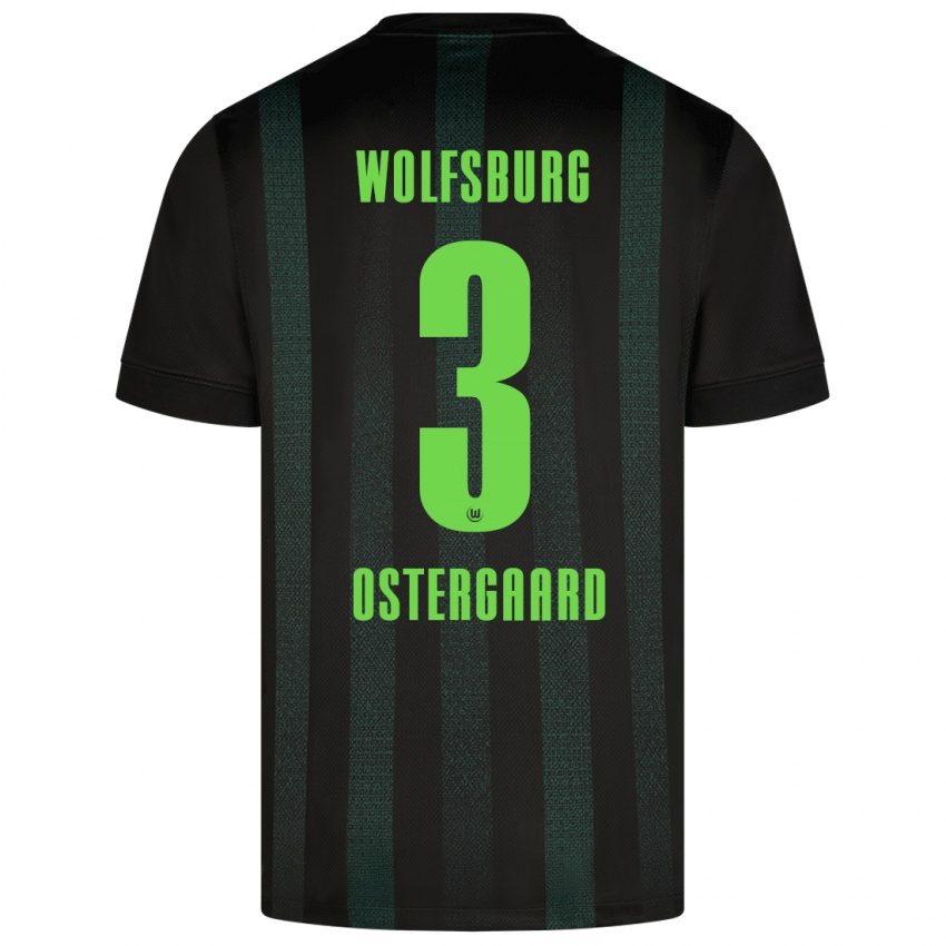 Børn Christian Östergaard #3 Mørkegrøn Udebane Spillertrøjer 2024/25 Trøje T-Shirt