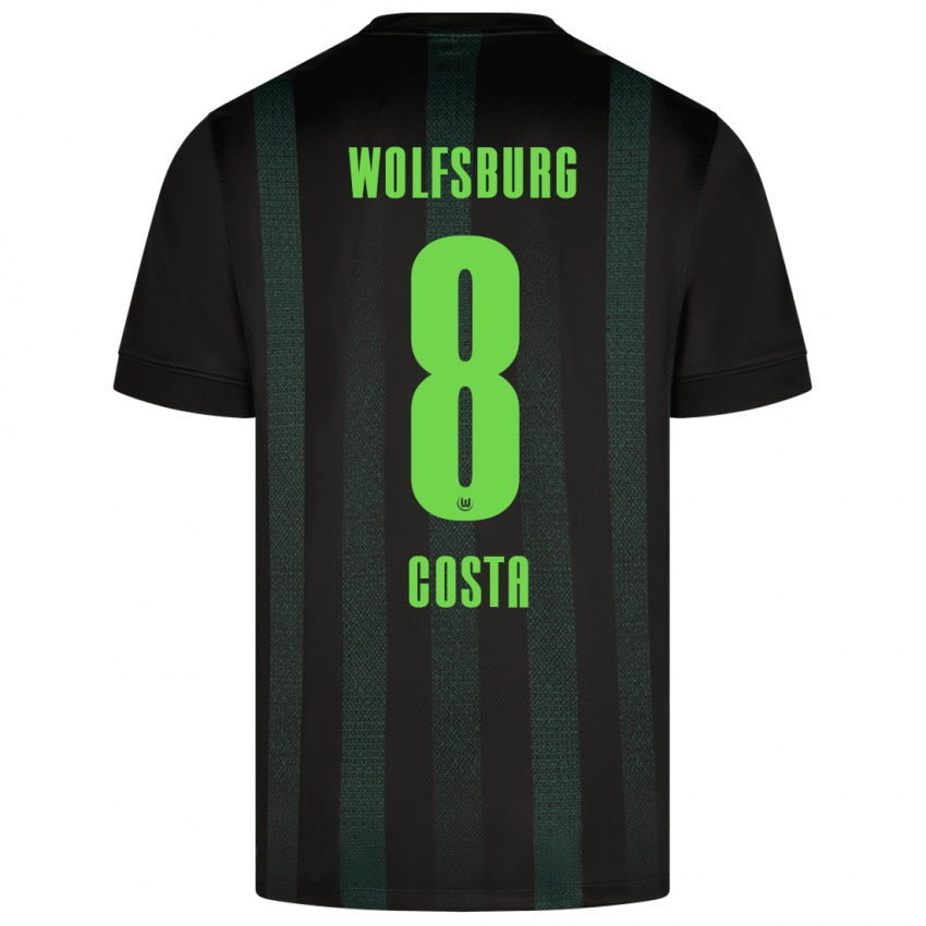 Børn Jesse Costa #8 Mørkegrøn Udebane Spillertrøjer 2024/25 Trøje T-Shirt