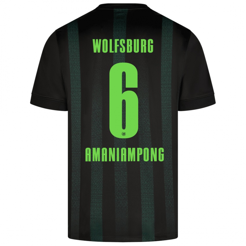 Børn Marces Amaniampong #6 Mørkegrøn Udebane Spillertrøjer 2024/25 Trøje T-Shirt