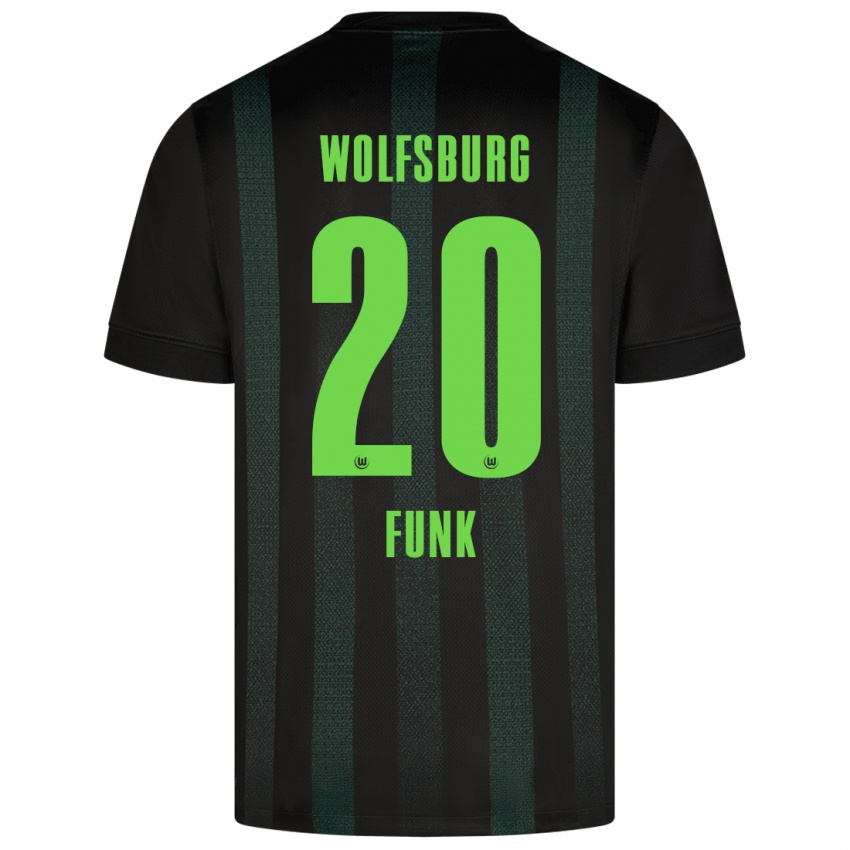 Børn Jonah Funk #20 Mørkegrøn Udebane Spillertrøjer 2024/25 Trøje T-Shirt