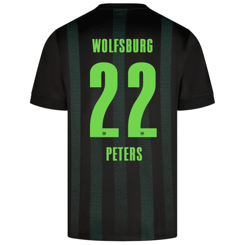 Børn Laurin Peters #22 Mørkegrøn Udebane Spillertrøjer 2024/25 Trøje T-Shirt