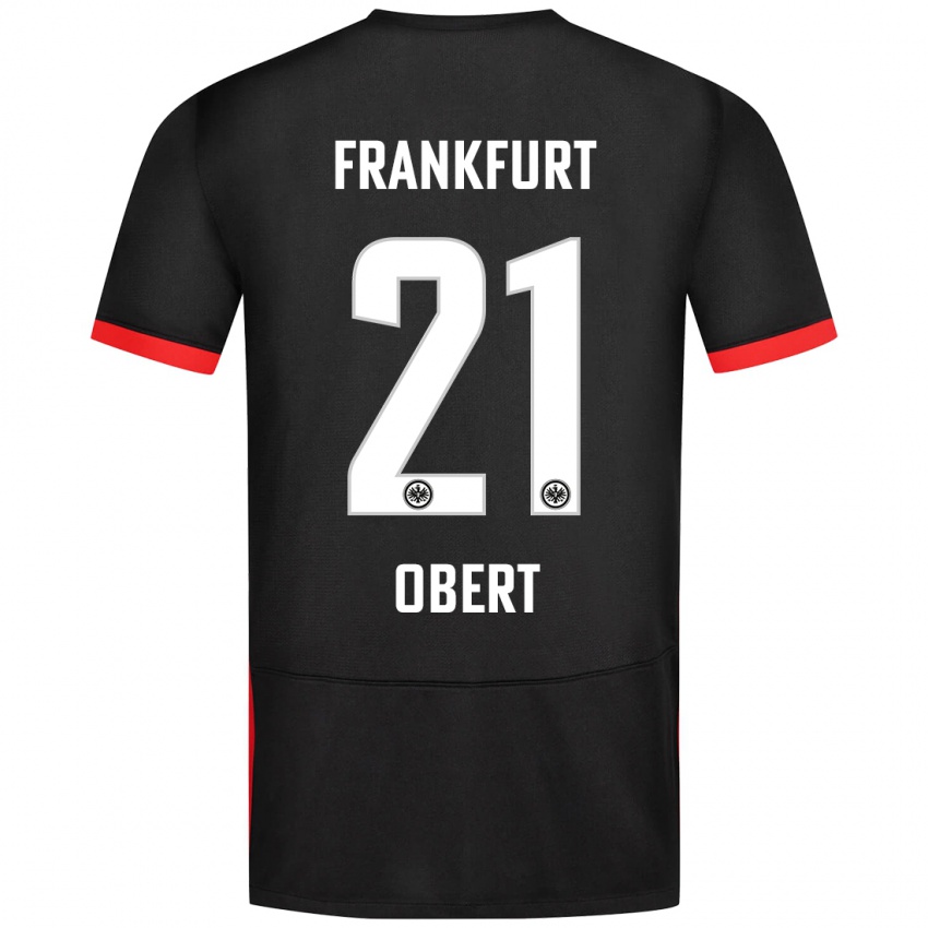 Børn Yuriy Obert #21 Sort Udebane Spillertrøjer 2024/25 Trøje T-Shirt