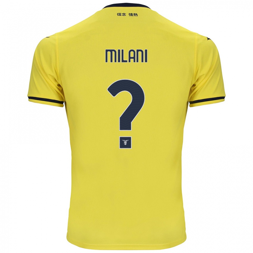 Børn Alessandro Milani #0 Gul Udebane Spillertrøjer 2024/25 Trøje T-Shirt